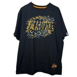 NBA Unk Los Angeles Lakers LA Brick Breaker Basketball Black Shirt Size XL EUC